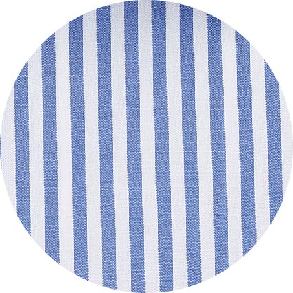 Blue Classic Fit Striped Formal Shirt - Single Cuff - Image 8