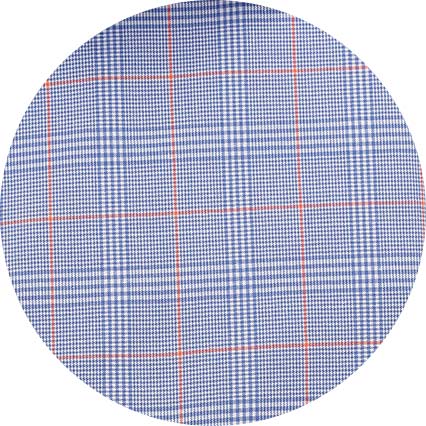 Blue Cotton Prince of Wales Check Classic Fit Formal Shirt - Double Cuff - Image 9