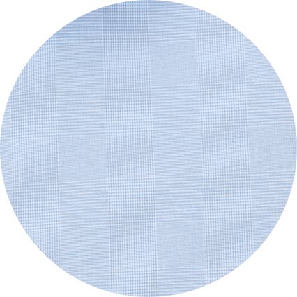 Blue Cotton Prince of Wales Check Slim Fit Formal Shirt - Single Cuff - Image 8