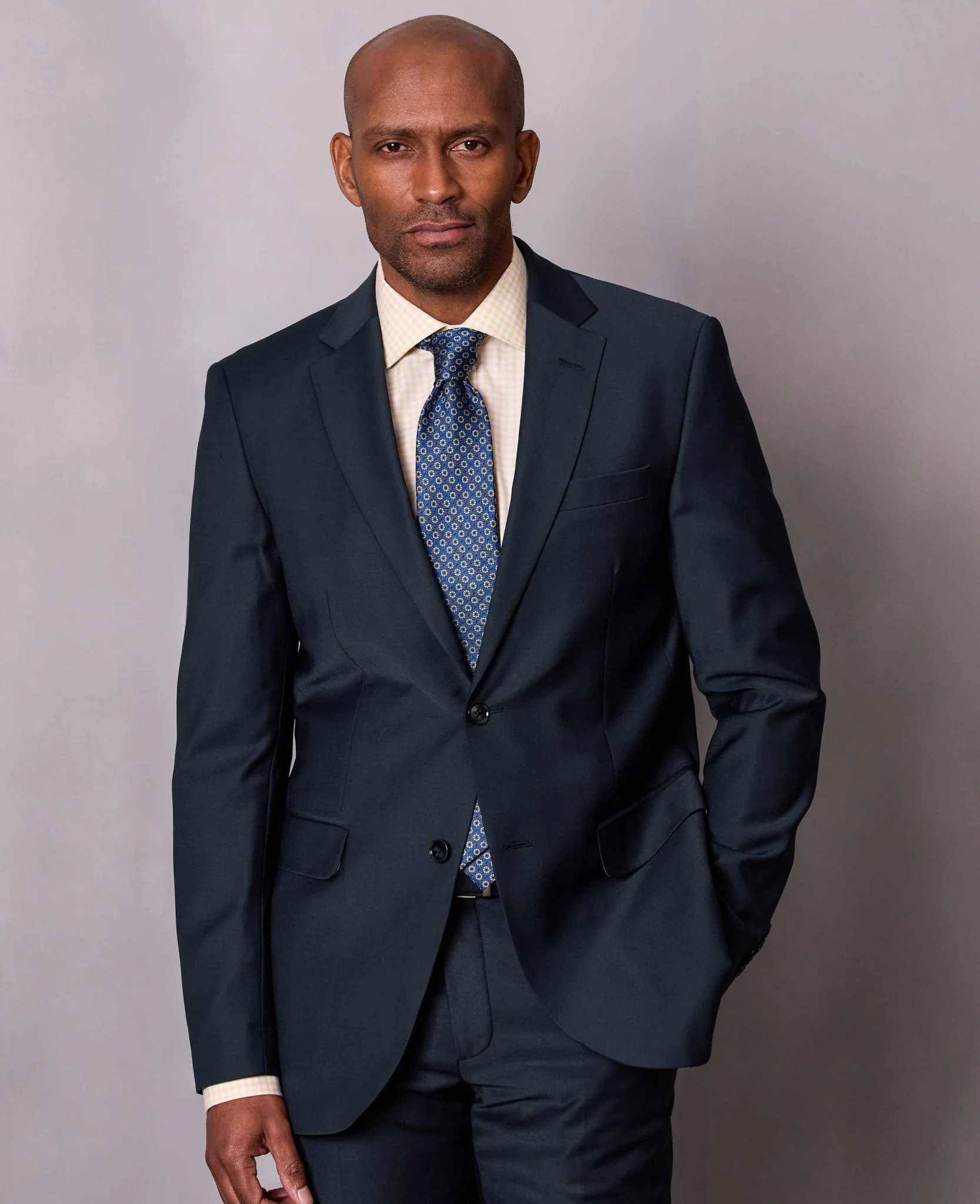 Blue Foulard Silk Tie - Image 3