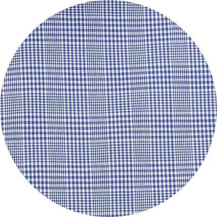 Blue Prince Of Wales Check Classic Fit Formal Shirt - Double Cuff - Image 3