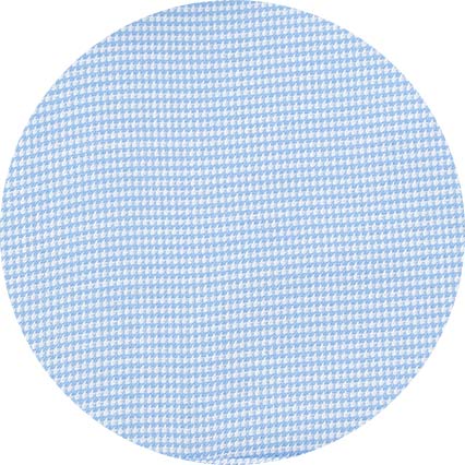 Blue Puppytooth Classic Fit Contrast Collar Shirt - Double Cuff - Image 7