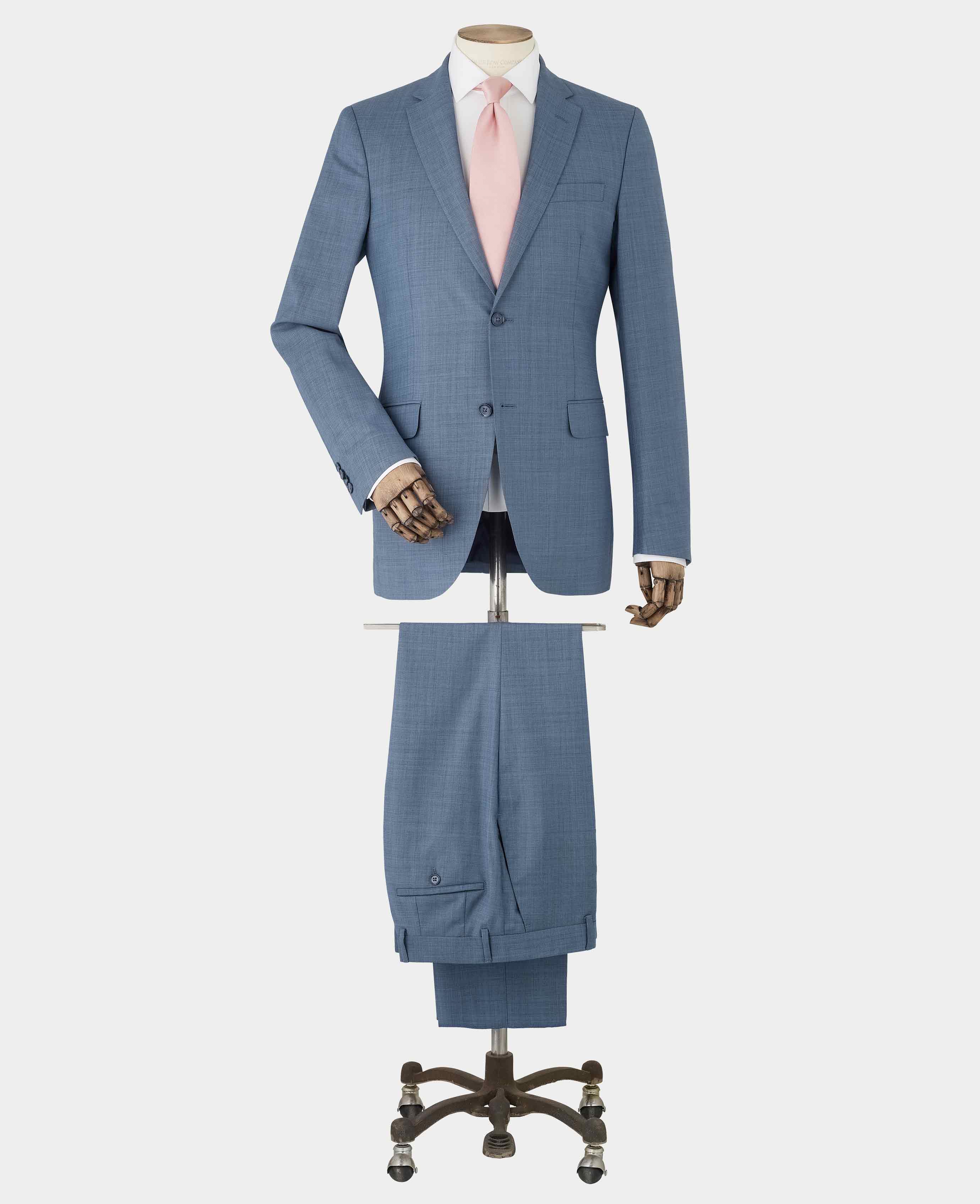 Denim Navy Wool Blend Tailored Suit Jacket - Image 3