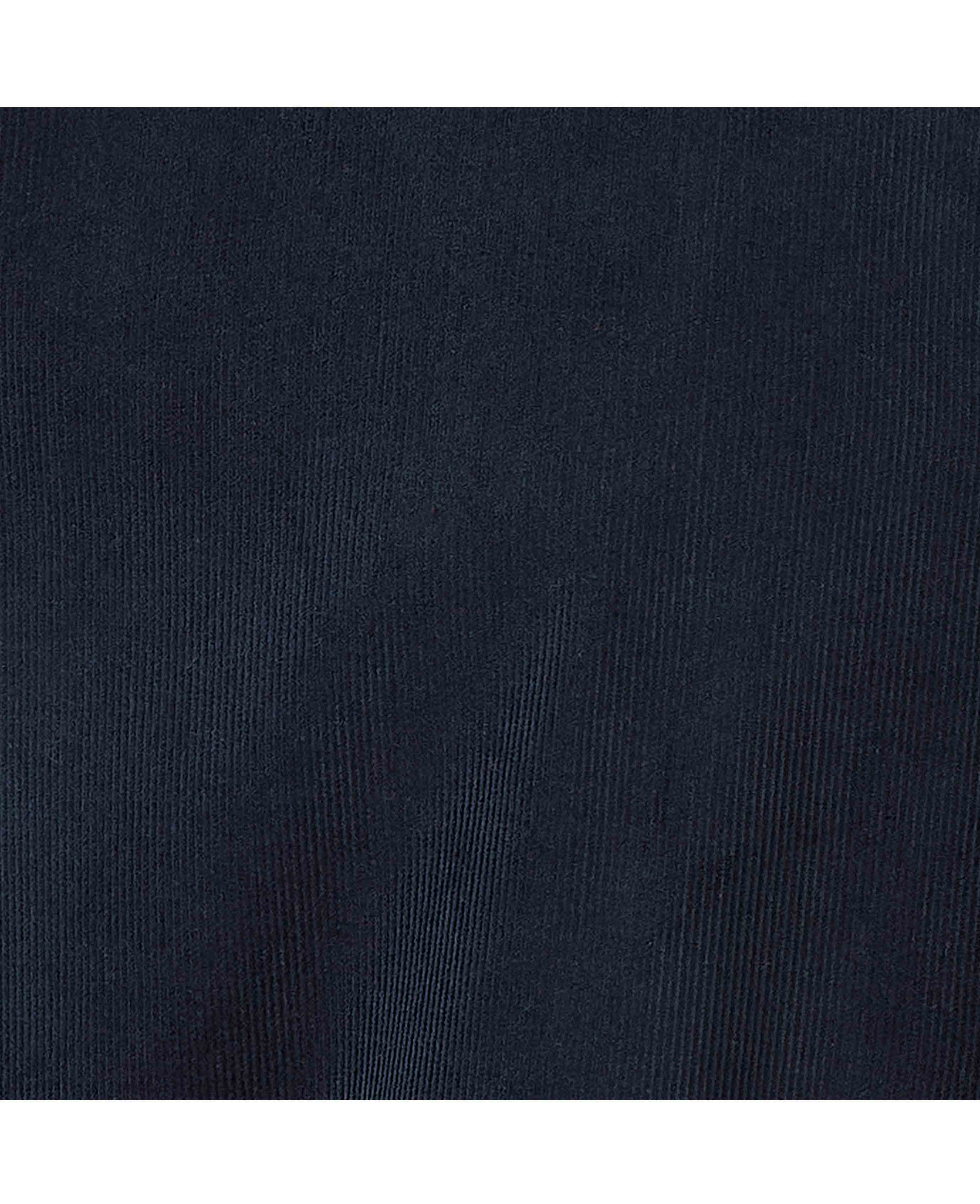Navy Cotton Babycord Slim Fit Button-Down Casual Shirt - Image 6