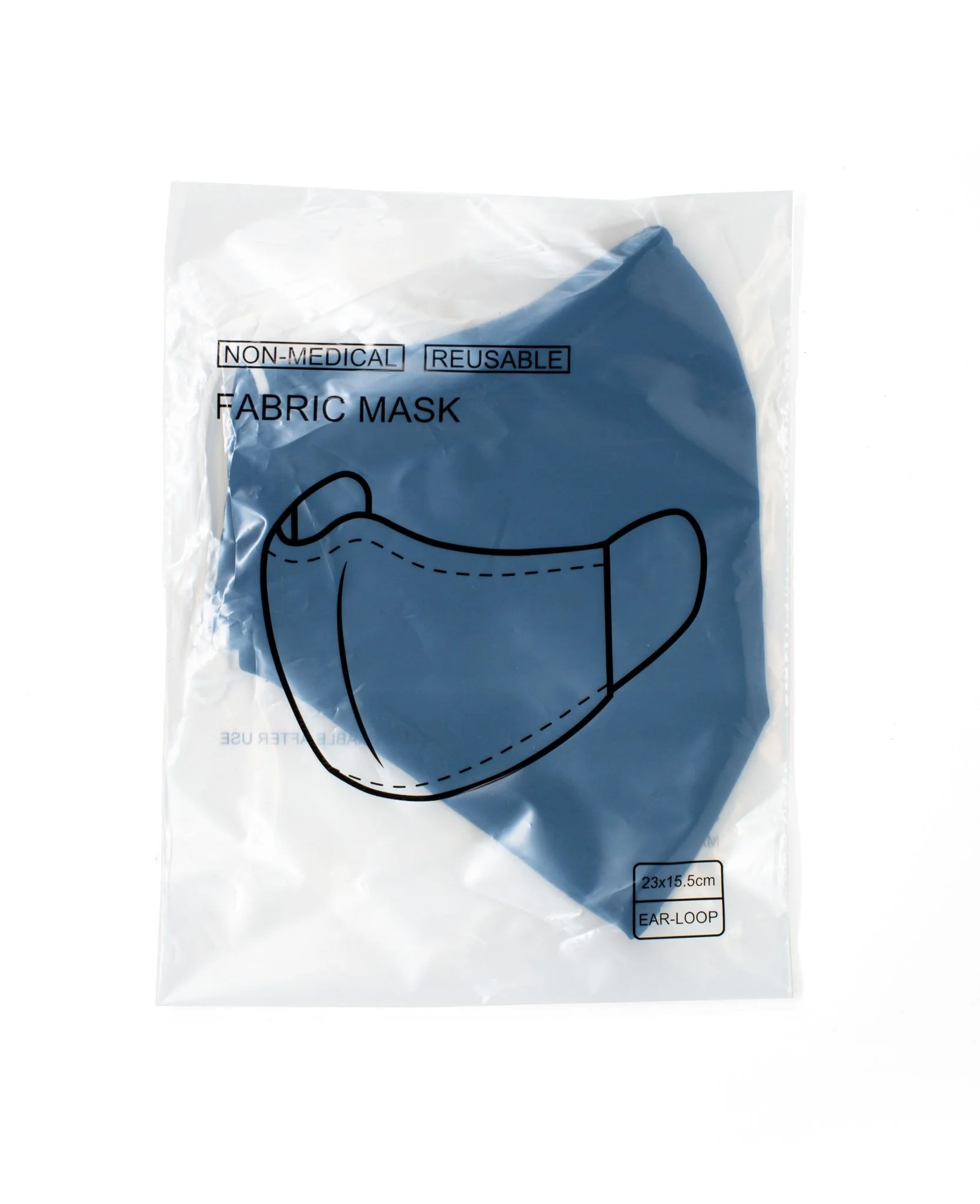 Navy Fine Twill Cotton Face Mask [RTC] - Image 3