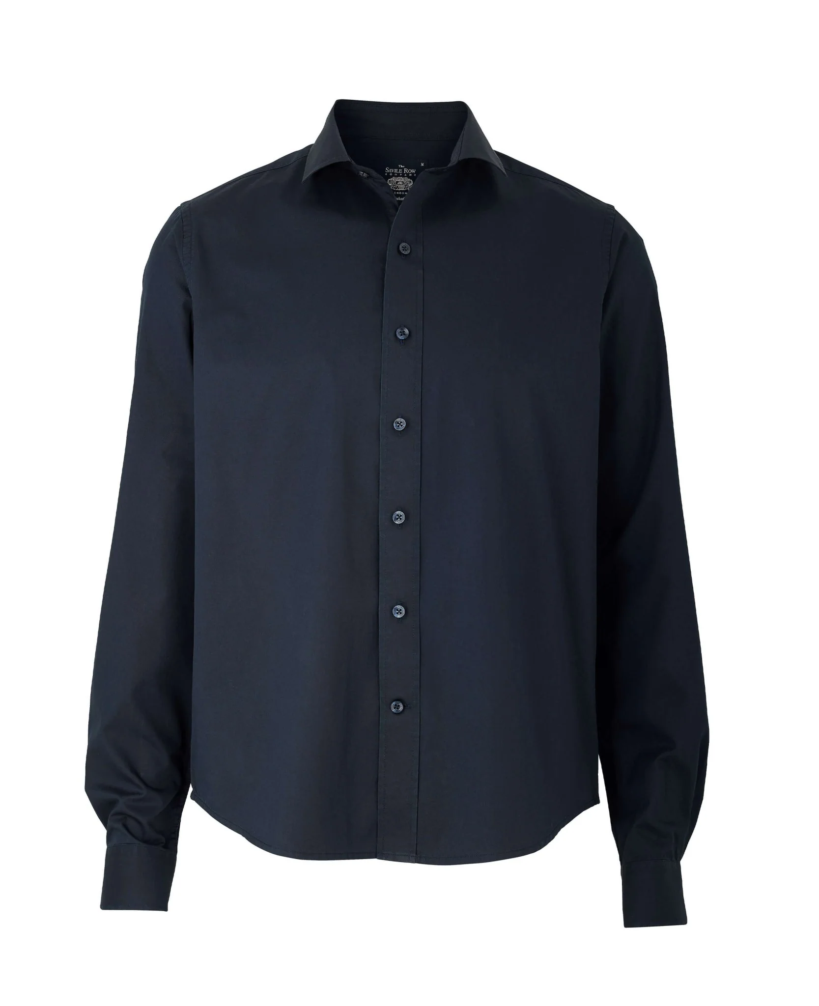 Navy Twill Slim Fit Shirt in Shorter Length [RTC] - Image 3