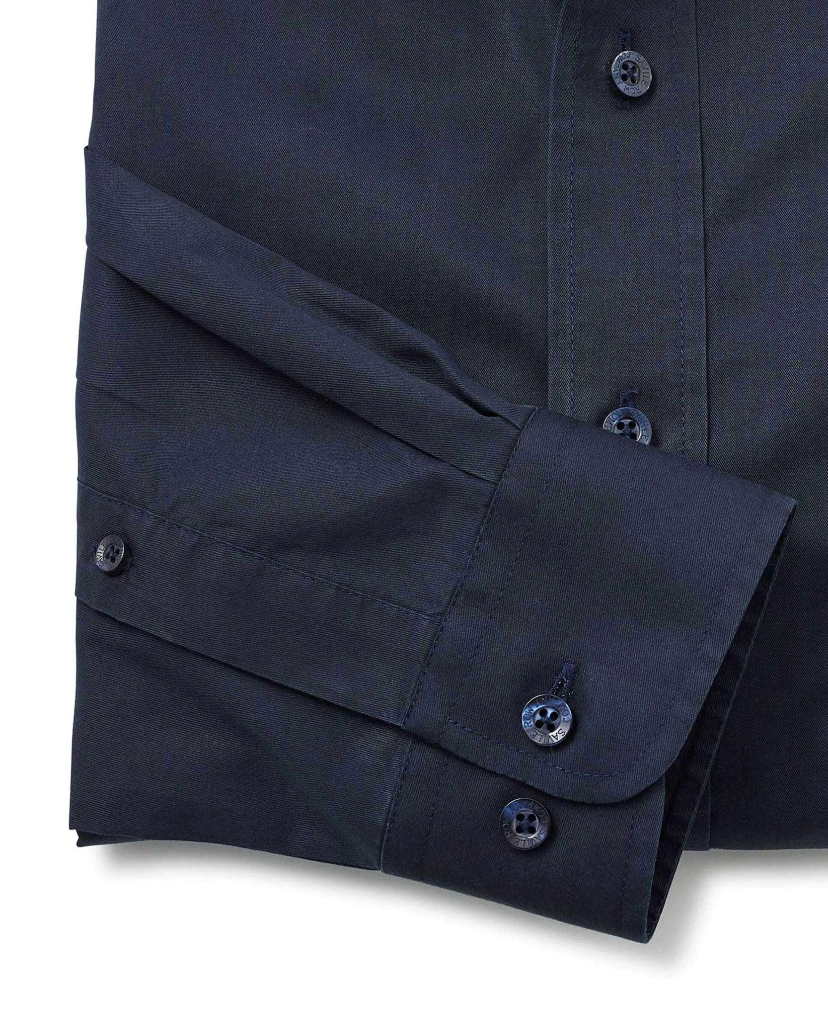 Navy Twill Slim Fit Shirt in Shorter Length [RTC] - Image 5