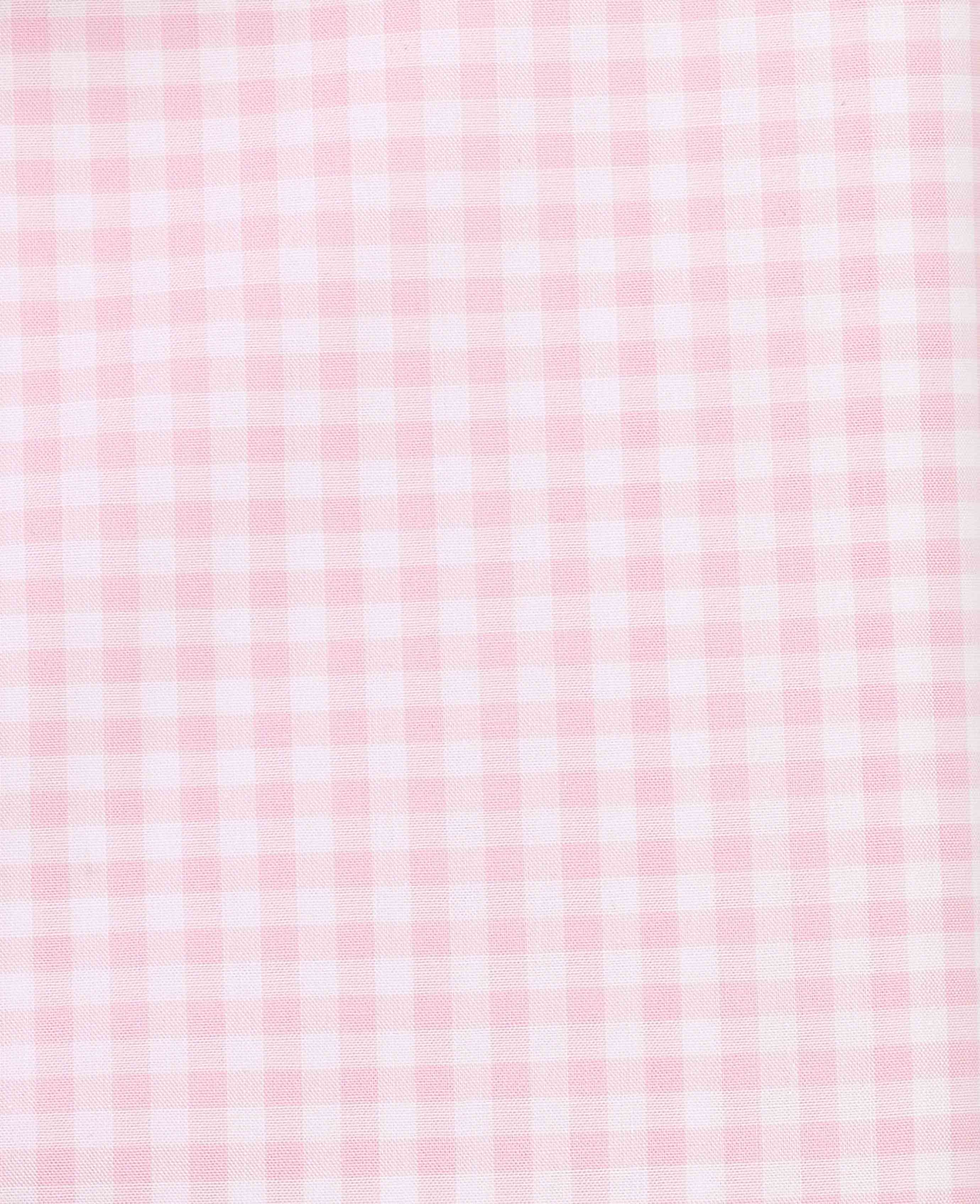 Pink Cotton Poplin Gingham Check Classic Fit Formal Shirt - Single Cuff - Image 6