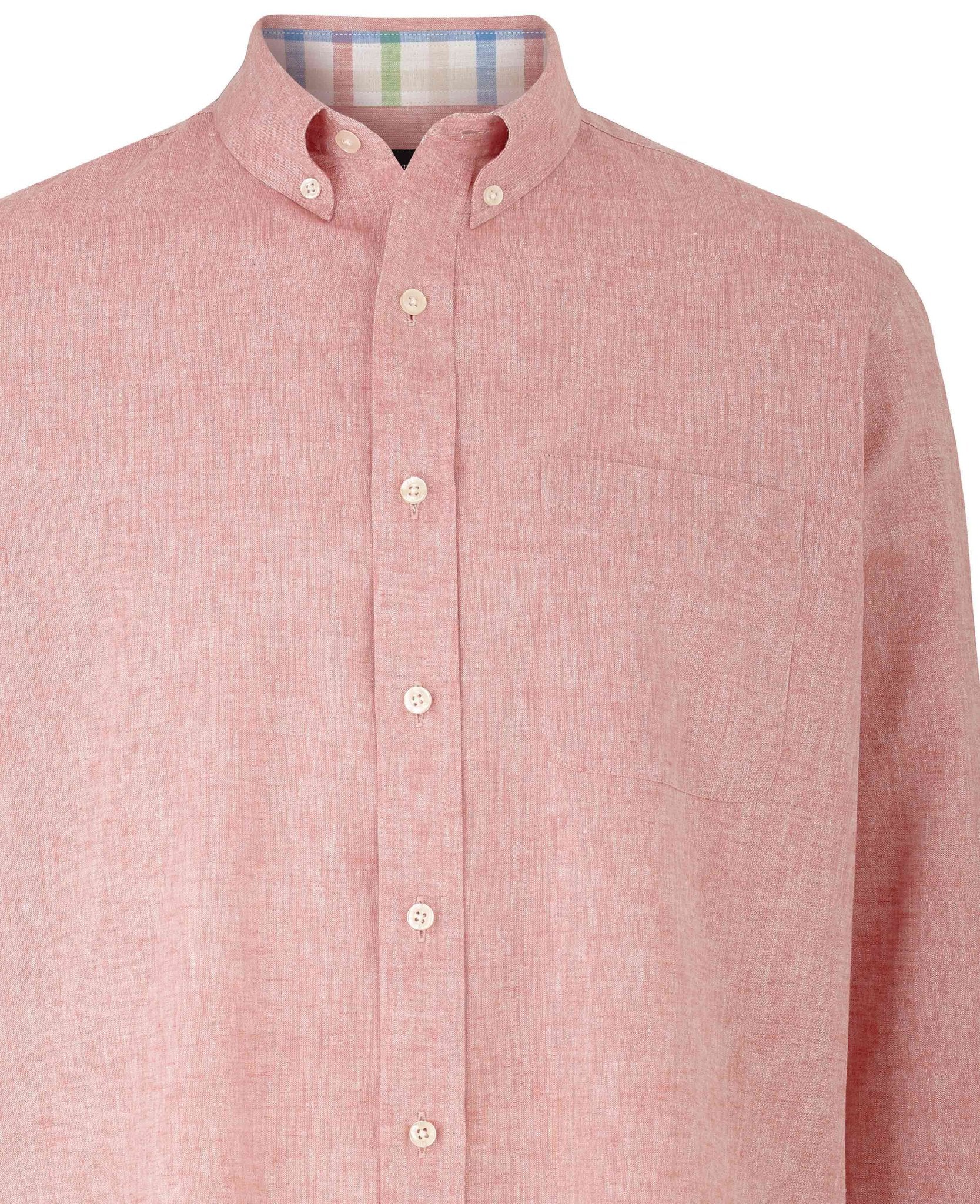 Red Linen-Blend Shirt [RTC] - Image 4