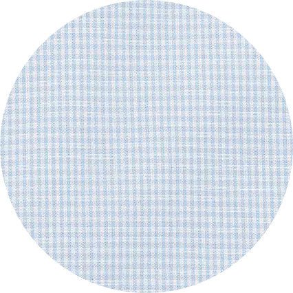 Sky Blue Cotton Gingham Check Slim Fit Winchester Formal Shirt - Double Cuff - Image 5