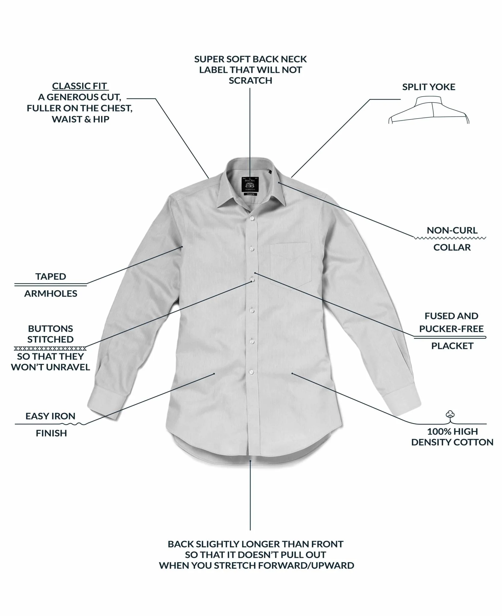 Sky Blue Textured Classic Fit Shirt w/ Windsor Collar - Single or Double Cuff - Image 9