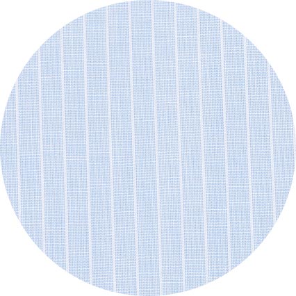 Sky Blue White Stripe Classic Fit Pin Collar Formal Shirt With White Collar & Cuffs - Double Cuff - Image 12
