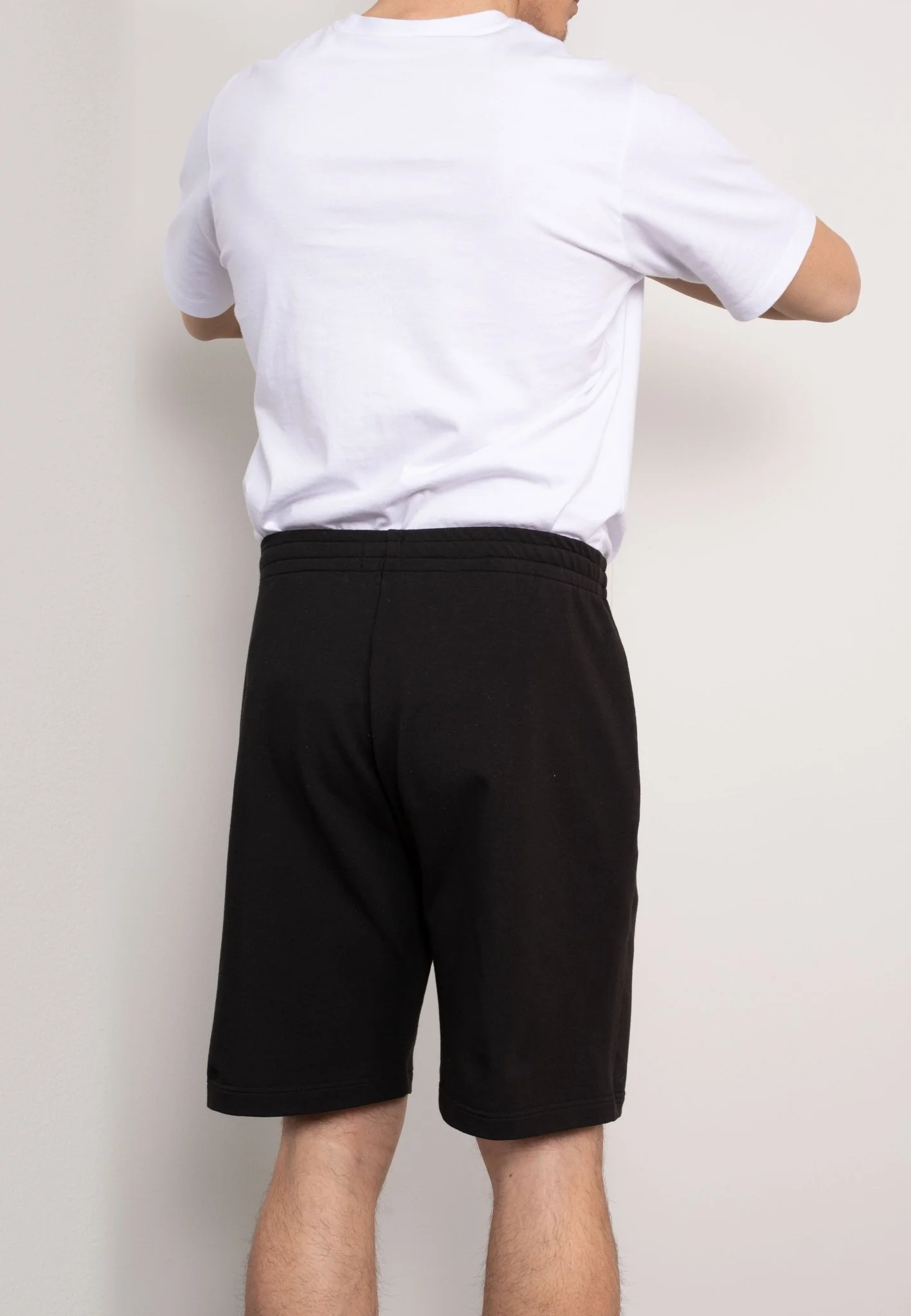 Black Stretch Cotton Blend Sweat Shorts [RTC] - Image 7