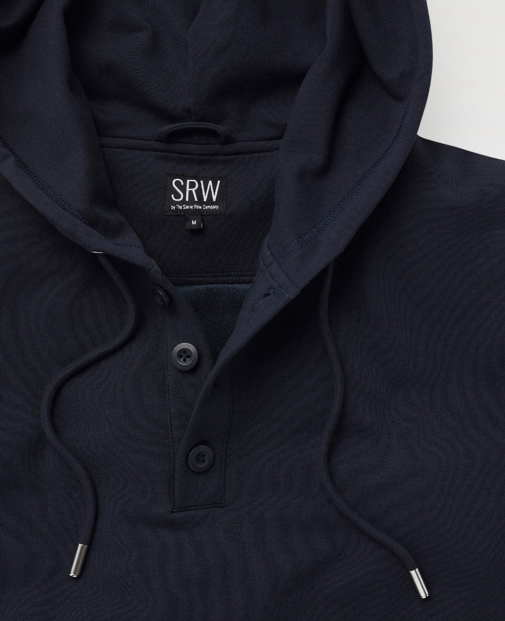 Navy Stretch Cotton Blend Hoodie [RTC] - Image 3