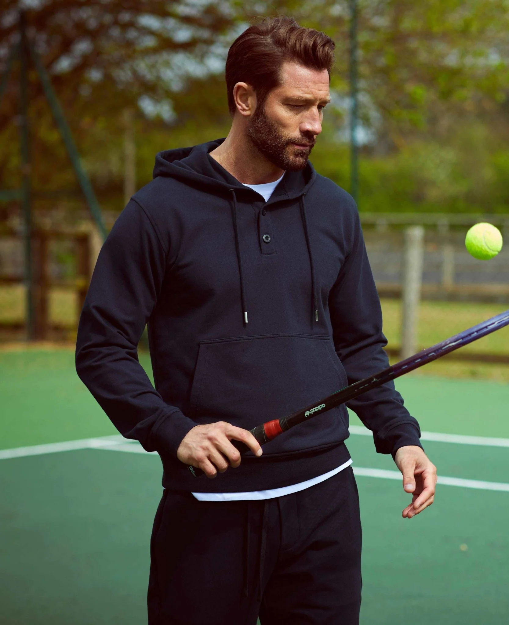 Navy Stretch Cotton Blend Hoodie [RTC] - Image 6