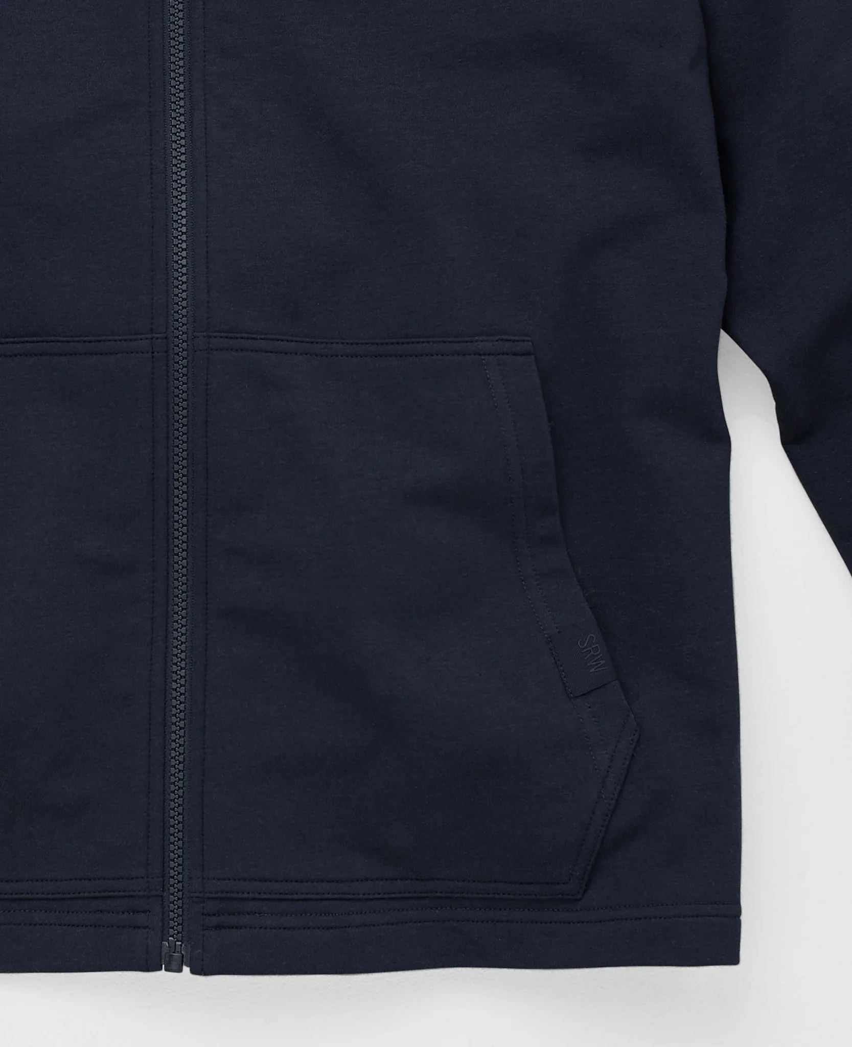 Navy Stretch Cotton Blend Zip-Up Sweatshirt [RTC] - Image 5