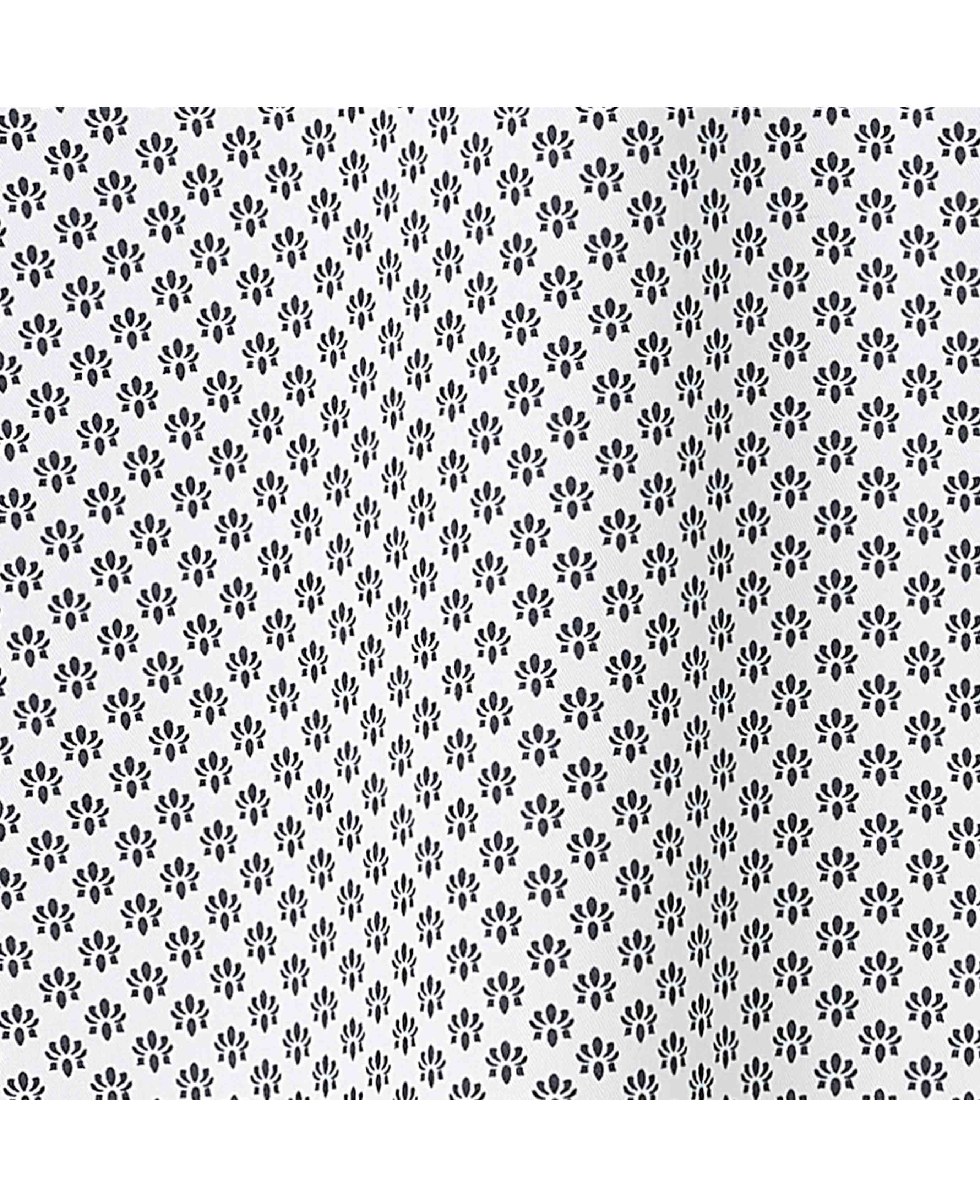 White Cotton Classic Fit Printed Casual Shirt - Image 6
