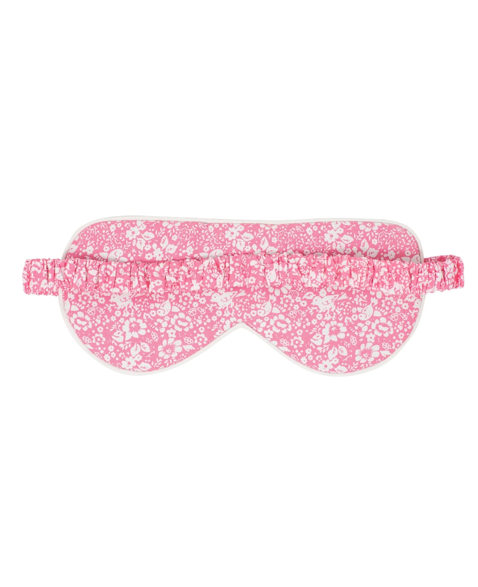 Women's White Pink Flower Print Cotton Eye Mask [RTC] - Image 3