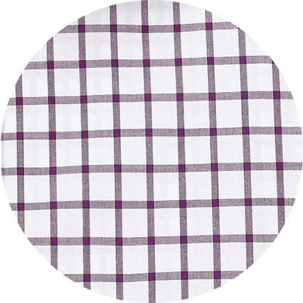White Purple Cotton Grid Check Classic Fit Formal Shirt - Single Cuff - Image 8