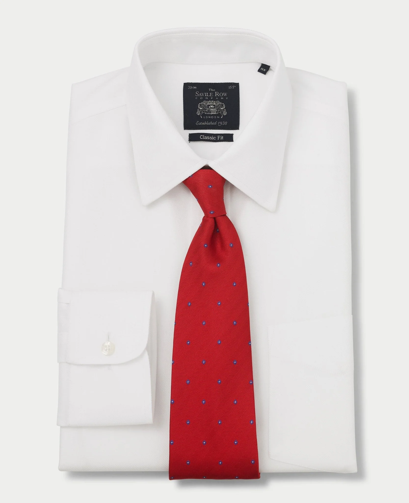 Non-Iron White Twill Windsor Collar Classic Fit Formal Shirt - Single Cuff - Image 4