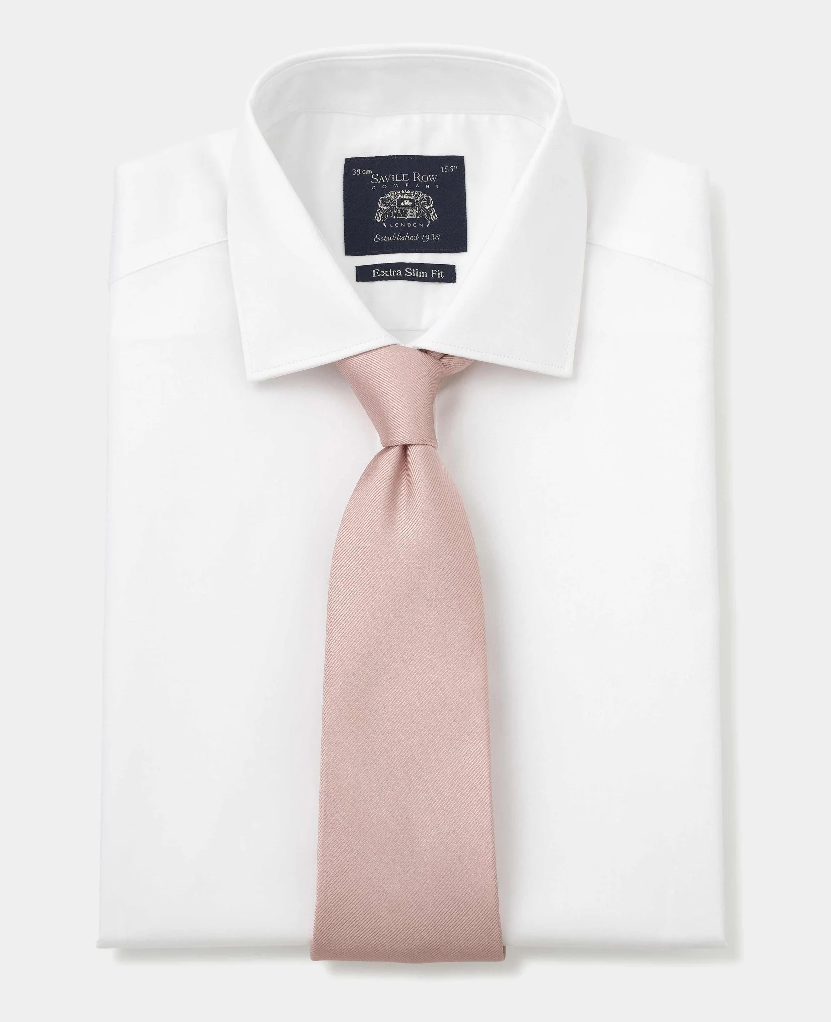 White Twill Extra Slim Formal Shirt - Single Cuff - Image 3