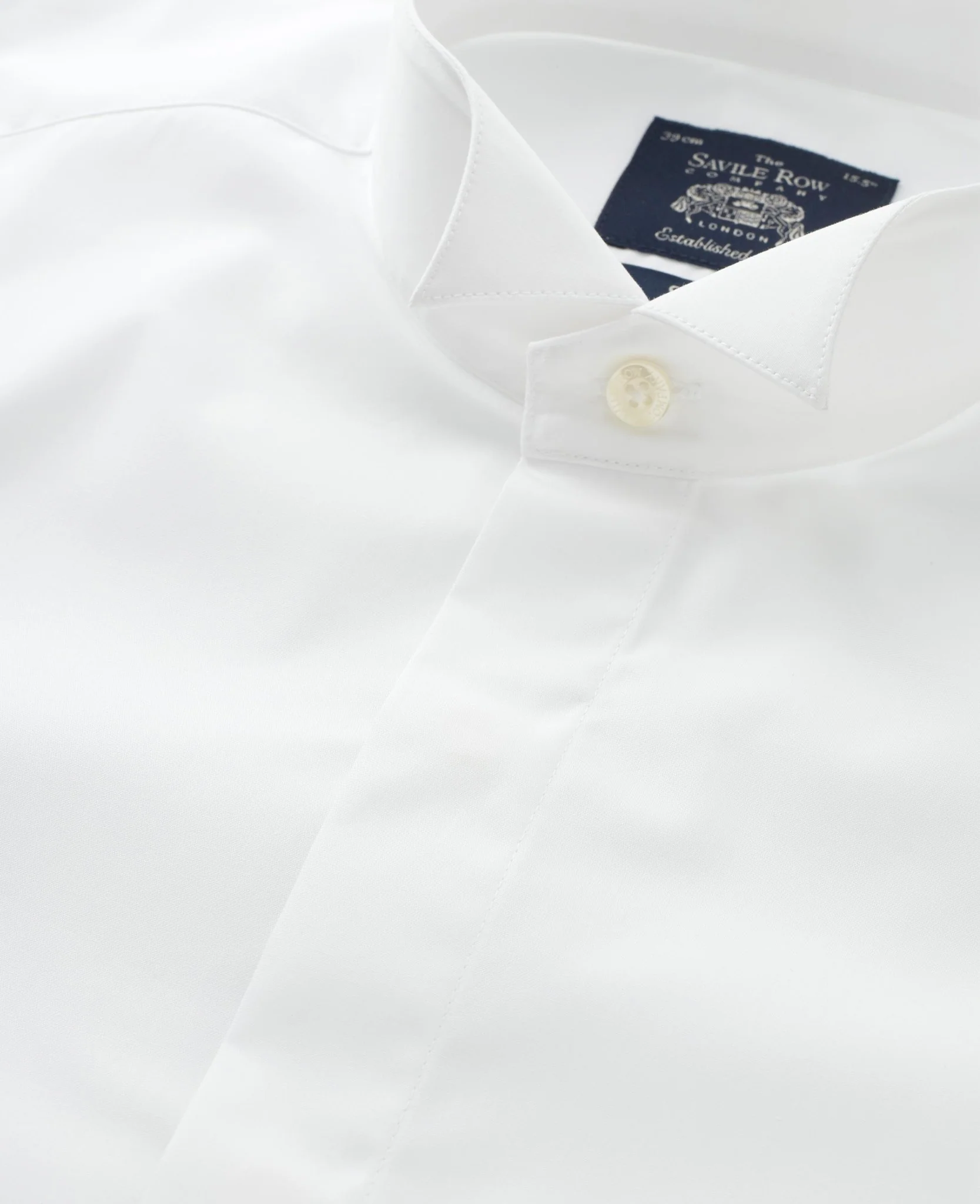 White Wing Collar Slim Fit Dress Formal Shirt - Double Cuff - Image 4