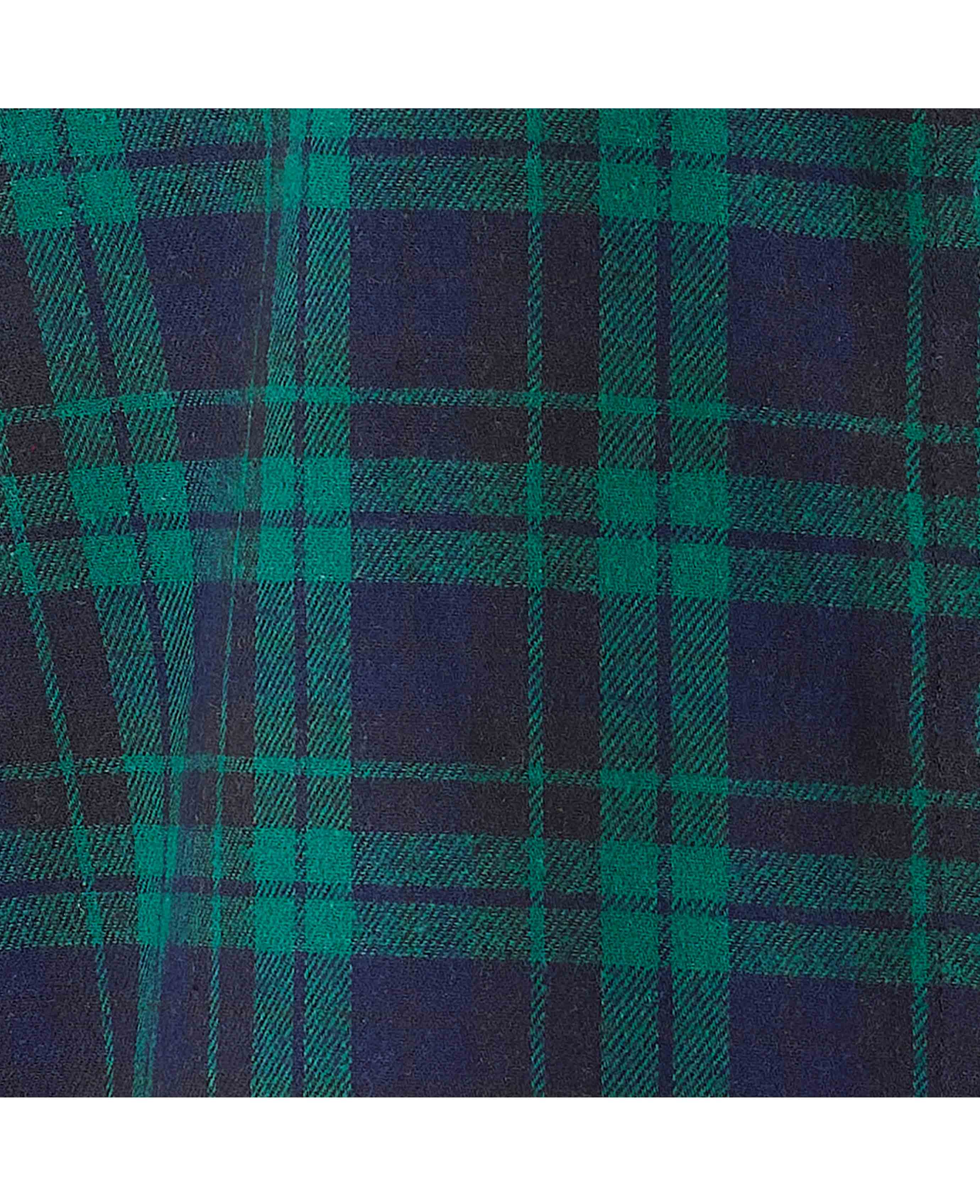 Women's Green Brushed Cotton Check Casual Shirt - Image 4
